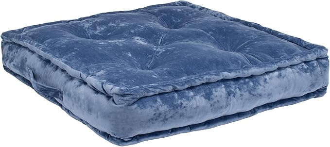 Safavieh Belia Glam 18-inch Periwinkle Velvet Square Floor Pillow