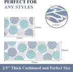 HEBE Anti Fatigue Kitchen Rug Sets 2 Piece Non Slip Kitchen Mats for Floor Cushioned Kitchen Rugs and Mats Waterproof Comfort Standing Mat Runner for Kitchen,Home Office,Sink,Laundry
