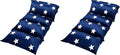 Butterfly Craze Floor Lounger Cover - Floor Bed Conversion - Creates Custom Sleeping Pad - Portable Mattress Alternative - Star Navy, King Size (Pack of 2)