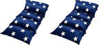 Butterfly Craze Floor Lounger Cover - Floor Bed Conversion - Creates Custom Sleeping Pad - Portable Mattress Alternative - Star Navy, King Size (Pack of 2)