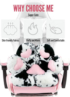 MOONBEEKI Cat Paw Cushion Chair Comfy Kawaii Plush Seat Cushions Shape Lazy Pillow for Gamer Chair 28"x 24" Cozy Floor Cute Seat Kawaii for Girl Gift, Dining Room Bedroom Decorate (Milk Cow)