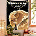 Jhdstore Funny Tapestries Welcome To My Crib Flag Funny Tapestry 3x4Ft Indoor Outdoor Wall Art Tapestry for Bedroom Teens Room Decoration Living Room Bedroom Decorations Cool Stuff for Your Room