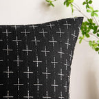 MIULEE Pack of 2 Decorative Burlap Linen Throw Pillow Covers Modern Farmhouse Pillowcase Rustic Woven Textured Cushion Cover for Sofa Couch Bed 12x20 Inch Black
