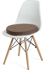 Tromlycs Round Chair Seat Cushion Pad 16 inch for Circle Bistro Chairs Non Slip Foam Cushion Brown