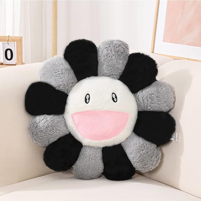 FIONOUT Flower Pillow, Flower Shaped Throw Pillow, Flower Face Floor Cushions Floor Pillow, Colorful Sunflower Plush Pillow, Cute Room Decor Decorative Pillows for Sofa Bedroom Car (60CM/23.6in)