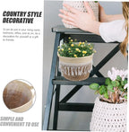 ABOOFAN Woven Planter Basket Indoor Plant Stand Plant Pot Boho Decor Natural Roped Flower Planter