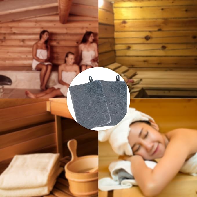 2Pcs Sauna Mat Felt Sauna Cushion – Absorbent and Heat Insulation Seat Mat for Inside Sauna Home Spa and Wellness Centers