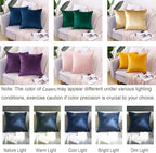 2 Pack Soft Velvet Couch Throw Pillow Covers 20x20 Inch for Sofa Living Room Bedroom (Purple)