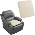 HOMBYS Tufted Furry Recliner Seat Cushion for Elderly Foam Curved Edge Large Square Seat Cushion for Recliner Chair, Floor Pillow, Office Chair, Car, No Pressure on Thighs(Beige)