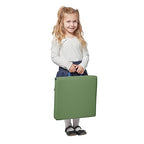 ECR4Kids SoftZone Floor Cushions, Square, Flexible Seating, Hunter Green, 6-Piece