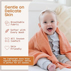 Organic Muslin Swaddle Blanket - Baby Receiving Blankets Neutral - Organic Muslin Solid Color Swaddle Blankets, Earth Tone Collection, XLarge Soft and Breathable, 2 Pack, 47" x 47"