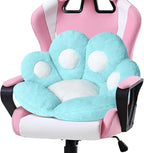 Ditucu Cat Paw Cushion Kawaii Chair Cushions 31.4 x 27.5 inch Cute Stuff Seat Pad Comfy Lazy Sofa Office Floor Pillow for Gaming Chairs Room Decor Blue