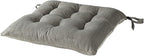 HLOVME Corduroy Chair Cushion with Ties Ultra Soft Warm Floor Cushion for Kids Reading Nook Comfortable Square Seat Cushion for Adult 15.7”x15.7” Set of 2, Grey