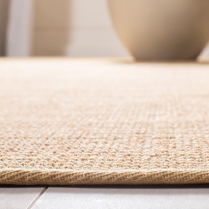 Martha Stewart x SAFAVIEH Area Rug Collection - 5' x 7', Natural Brown, Sisal & Jute, Farmhouse Style, Ideal for Living Room, Bedroom, Office, Dining Space (MSR9501A)