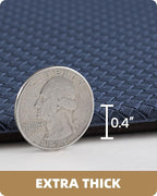Color&Geometry Anti Fatigue Cushion Padded Kitchen Mat for Floor - 17x29+17x59,Easy Clean, Waterproof & Oil Proof, Anti Slip, Foam Rubber Runner Rug for Front Sink Comfort Standing, Blue Set of 2