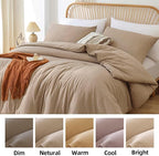 ROSGONIA Twin/Twin XL Comforter Set for Girls Boys Taupe Brown, 1 Tan Comforter & 1 Pillowcase, All Season Kids Comforter Lightweight Dorm Bedding