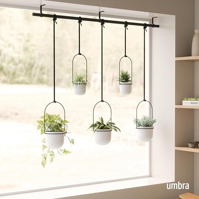 Umbra Triflora Hanging Planter, Set of 5, White (Pack of 3)