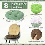 Gerrii 8 Pieces Floor Cushions for Kids Classroom Flexible Floor Seating Cushions Floor Pillows for Home School Kindergarten Daycare Nursery(Dark Color,Round)