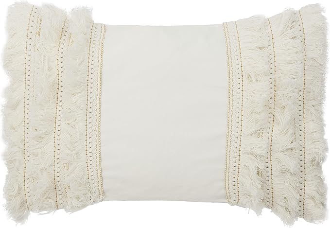 Safavieh Grema 12 x 20-inch White Bohemian Decorative Throw Pillow