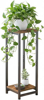 2 Tier Tall Plant Stand Indoor, 32.5" Corner Plant Stands for Indoor Plants Multiple, Multi-Functional Small Side Table for indoor Plants