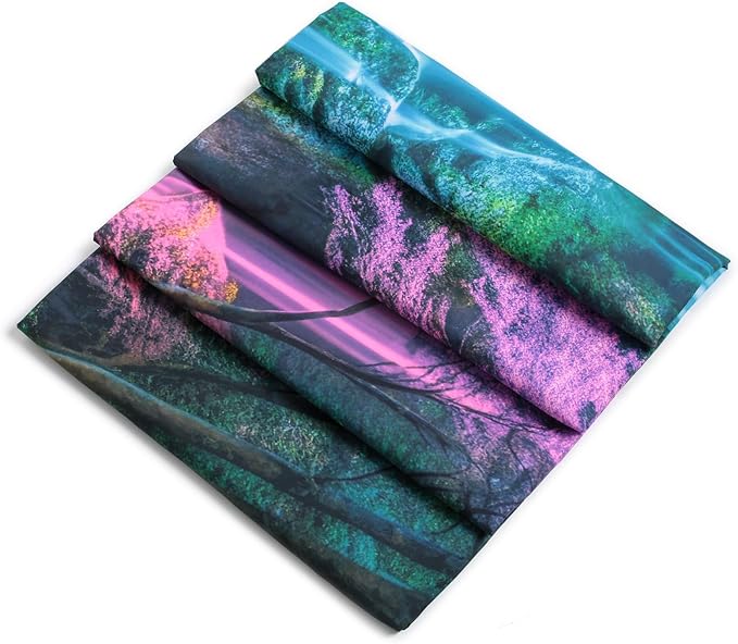 Miytal Blacklight Waterfall Tapestry - UV Reactive Glow in the Dark Neon Forest Wall Hanging, Vibrant Nature Landscape Wonderland for Bedroom, Living Room Decor - 51.2" x 59.1"