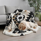 Aztec Throw Blanket, Boho Geometric Pattern, Southwest Blankets Fuzzy Gifts for Sofa Couch Bedroom (80" x 60")