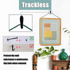 30 PCS Picture Hanging Nails Thumb Tacks for Wall Hangings, Heavy Duty Push Pins Wall Hooks for Drywall Cork Board, Picture Hanging Kit with Nails Black