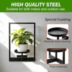 Wall Hanging Plant Stands Planter Shelves, Indoor Outdoor Window Plant Hanger Decor for Living Room Entryway (Black 3-Pack)