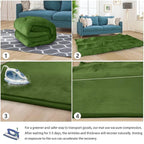 Baby Play Mat for Floor Nursery Muscle Area Rug Playroom Rug 47"x47" Memory Foam 1.3" Thick Crawling Mat for Babies,Toddlers, Infants,Kids(Moss Green)