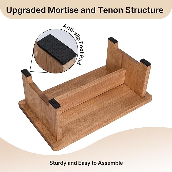 Wooden Step Stool Step Stool for Adults Heavy Duty Stepping Stool for Bedroom, Garden, Bathroom Easy to Assemble 5.9" High
