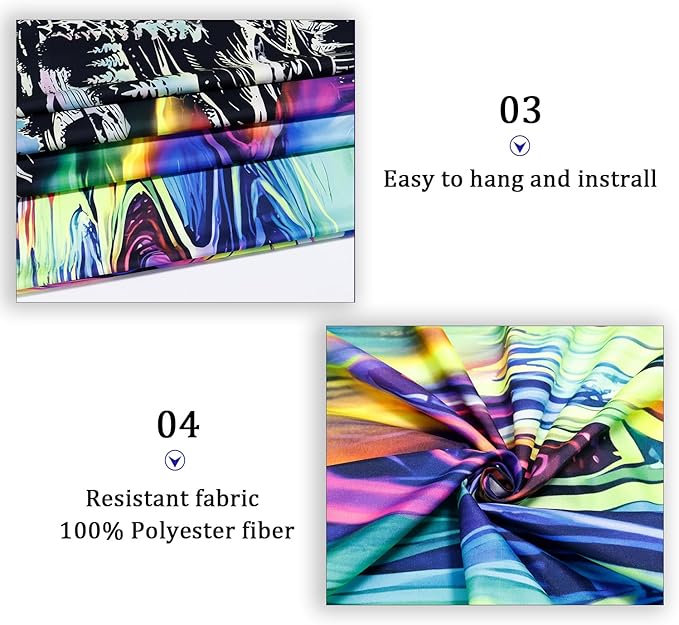 Lahasbja Blacklight Skull Tapestry UV Reactive Galaxy Mountain Planet Tapestries Magic Neon River Wall Hanging Aesthetic Skeleton Wall Decor Forest Trees Landscape Backdrop for Living Room