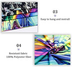 Lahasbja Blacklight Skull Tapestry UV Reactive Galaxy Mountain Planet Tapestries Magic Neon River Wall Hanging Aesthetic Skeleton Wall Decor Forest Trees Landscape Backdrop for Living Room