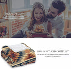 Aztec Throw Blanket, Tribal Soft Cozy and Warm Couch Blankets Gift for Aztec Lover, Decorative Blankets for Sofa Couch Bed, Brown Khaki 50×60 inches