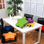 Ripeng Floor Classroom Cushions 3'' Thick Kids 15'' Soft Kids Colored Seating Cushions for Class Elementary Daycare Preschool Nursery Home Learning Meditation, 6 Color(Star,6 Pcs)