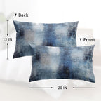 Britimes Throw Pillow Covers Modern Home Art Decor, 12 x 20 Inches Set of 2 Pillow Cases Decorative, Abstract Oil Painting Pillowcases for Bedroom, Living Room, Navy Blue Accent