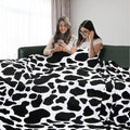 MACEVIA Cow Print California King Blanket for Bed, Flannel Fleece Big Soft Blanket, Huge Blankets 120"x120" Cozy Warm Comfort, Extra Large Plush Giant for Travel Camping 260GSM (Dairy Cow)