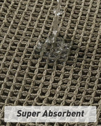 AMOAMI Upgraded Waffle Bath Mat, Super Absorbent Non Slip Bath Mats for Bathroom Floor, Machine Washable Bathroom Rugs with Tassels, Rubber Backed Bathroom Mats, Ultra Soft, 18" x 30", Green