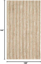 SAFAVIEH Area Rug 9x12 - Natural Fiber Collection - Large - Sage & Natural Brown, Handmade Jute, Farmhouse Style, Chunky Textured Thick Pile (NF447S)