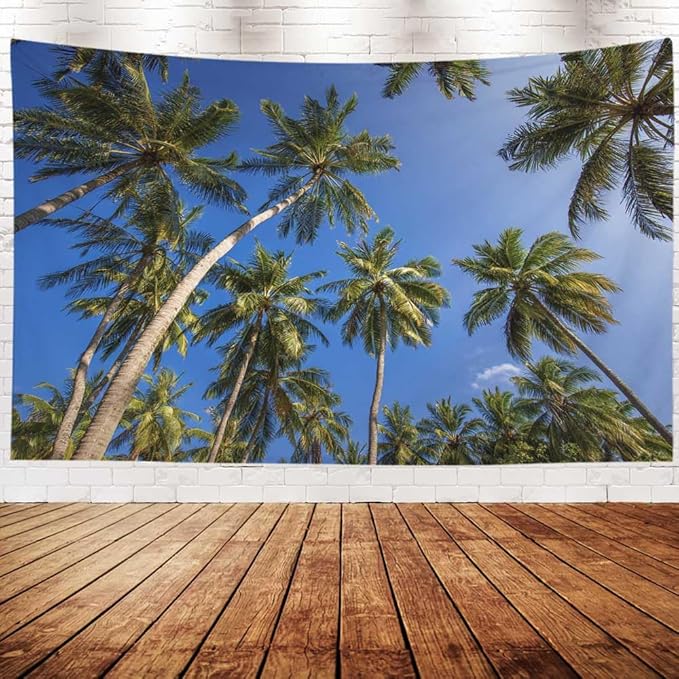 EMMTEEY Tree Tapestry Wall Hanging Decor Extra Large 92.5X70.9 Inch-Coconut Palm Tree Tropical Summer Durable Wall Decor for Living Room