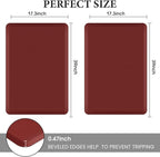 HappyTrends 2 PCS Kitchen Mat Cushioned Anti-Fatigue Floor Mat, Heavy Duty Ergonomic Comfort Foam Standing Mat, Waterproof Non-Slip Kitchen Rugs for Home, Office, Laundry,Red