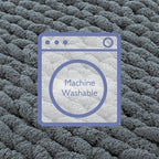 Bigacogo Chunky Knit Throw Blanket for Couch, 60x80 inches, 100% Hand Knitted with Thick Jumbo Chenille Yarn, Cozy Soft Large Rope Knot Cable Crochet Blankets for Sofa Bed Living Room, Iron Gray