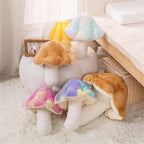 Pillow Mushroom Pillow Floor Pillow Sofa Cushion Home Decoration Pillows Reading Pillow (Pink, 32cm)