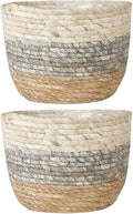 Kisangel 2pcs Flower Basket Woven Planter Plant Pots Indoor Plant Basket Multi-Purpose Woven s for Plant Multi-Purpose s Straw Flower Pot Girl Grass