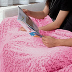 MACEVIA Flannel Fleece Twin Blanket for Couch, Pink 3D Cheetah Blanket for Adult, Lightweight Warm Cozy Soft Leopard for Bed Sofa 260GSM, Suitable for All Seasons (Pink Leopard,60x80inches)