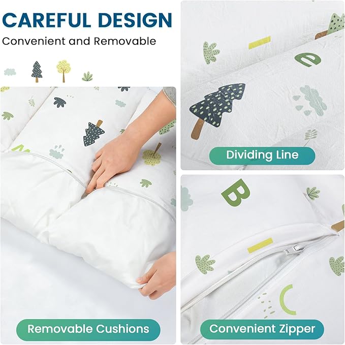BlueWood Cushion for Climbing Arch, Montessori Philosophy Soft and Non-Slip Pillow for Kids, Pikler Cushion for Reading, Playing, Games, Parties (Forest)