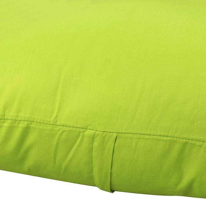 Thmyo 4-Pack 100% Cotton Comfortable Solid Decorative Throw Pillow Case, Square Cushion Cover Pillowcase Sublimation Blank Pillow Covers DIY Throw Pillowcase for Sofa(20x20 inch/ 50x50cm,Light Green)