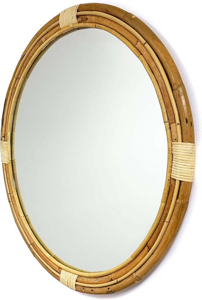 Rutledge & King Wall Mirror - Rustic Round Mirror - Decorative Circle Mirrors for Bathrooms, Living Rooms, and Bedrooms (1 Pack, Brunswick - Extra Large)