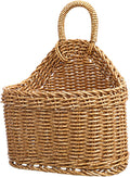 DOITOOL Woven Hanging Storage Basket 9.64X7.48X3.93In Kitchen Wall Basket for Ginger Garlic Onion Storage and Decorative Organization