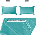 4-Pack 100% Cotton Lumbar Comfortable Solid Decorative Throw Pillow Case,Thmyo Rectangle Cushion Cover Pillowcase Sublimation Blank Pillow Covers DIY Throw Pillowcase(12x20inch/30x50cm, Green)