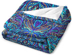 Hippie Bohemian Mandala Throw Blanket Indian Gypsy Abstract Flower Floral Texture Print Blanket for Sofa Bed Couch Chair Or Dorm 50"x60"